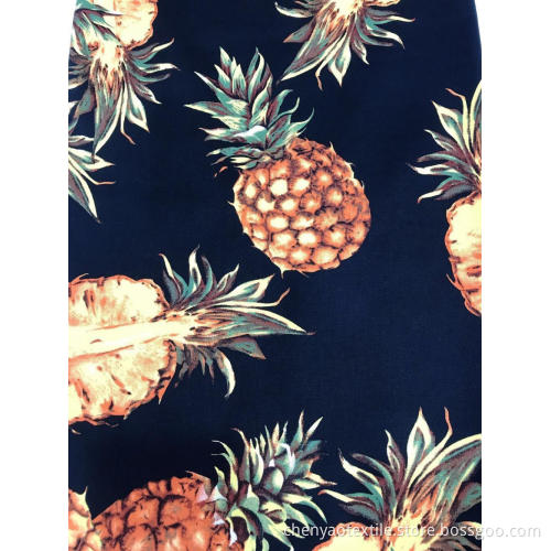 Summer Style Cotton Spendex Printed Fabric